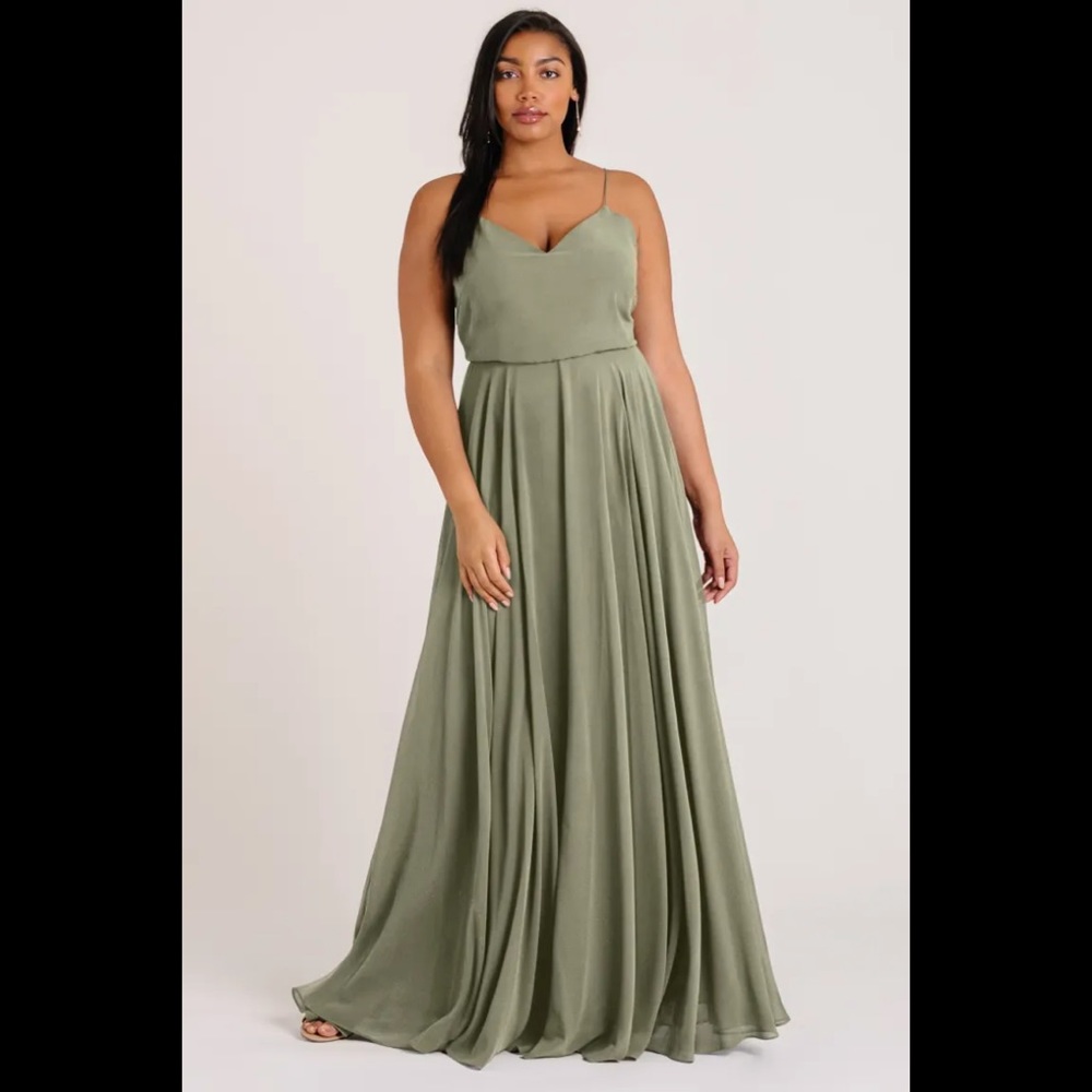 Jenny Yoo BHLDN NWT Inesse Bridesmaid Dress in Sage size 8 style 1684
